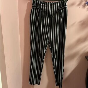 Forever 21 Black and White Striped Pants